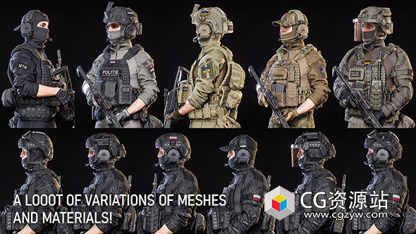 Unreal高品质模块化士兵包 MODULAR SOLDIER PACK Vol. 1 UE5.1+-图片1