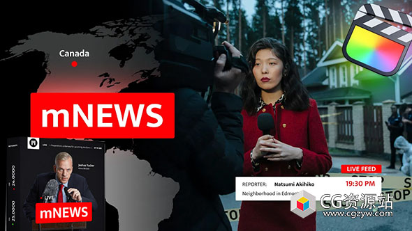 FCPX插件-77组新闻栏目视频包装标题转场信息图表元素预设 mNews-图片1