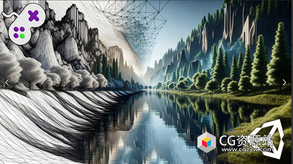 Unity逼真自然风景地形程序化生成视频教程+中英文字幕