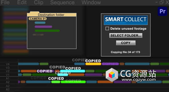 素材整理收集链接PR脚本 Smart Collect  V1.0.1 + 使用教程