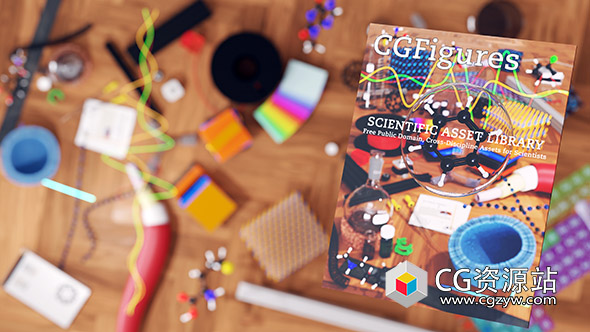 Blender化学道具相关资产预设 The Cgfigures Asset Library