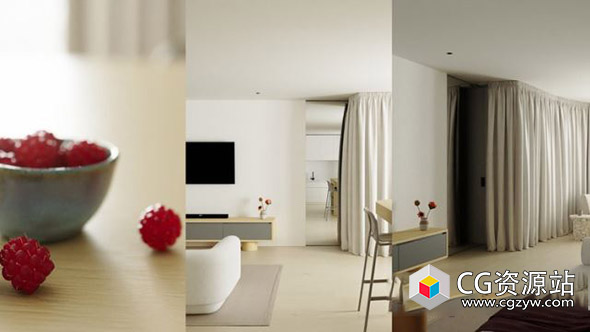 Blender建筑可视化室内场景渲染教程 Architectural Visualization with Blender