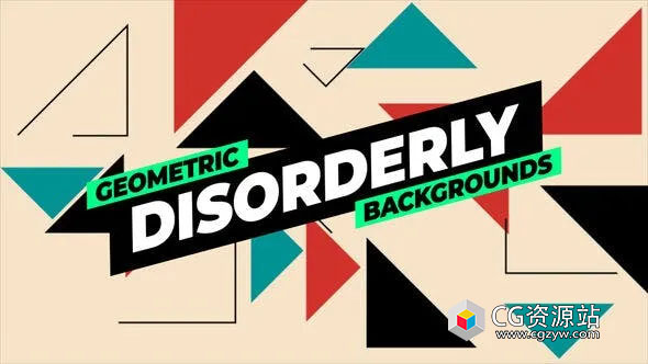 AE模板-10组复古风格几何图形背景动画 Geometric Backgrounds