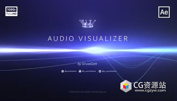 AE模板-音乐波形音频可视化动画工具包 Audio Visualizer