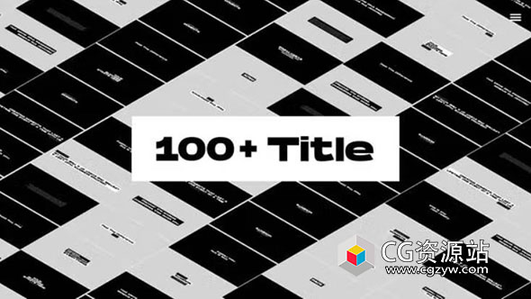 PR模板-100组故障失真文字标题包 Text Title Pack