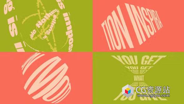 AE模板-10组动态文字排版循环动画 Juicy Typography