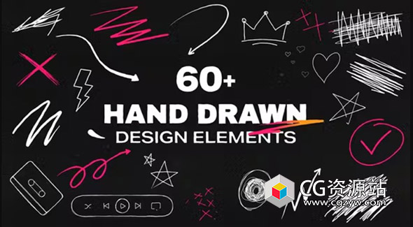 AE模板-60种有趣艺术风格手绘涂鸦动画包 Hand Drawn Doodle Animation Pack