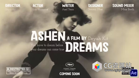 AE+PR模板-6组电影封面排版标题片头动画 Slay Cinematic Titles