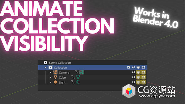 Blender动画集合可视化控制加速渲染插件 Animate Collection Visibility V1.1