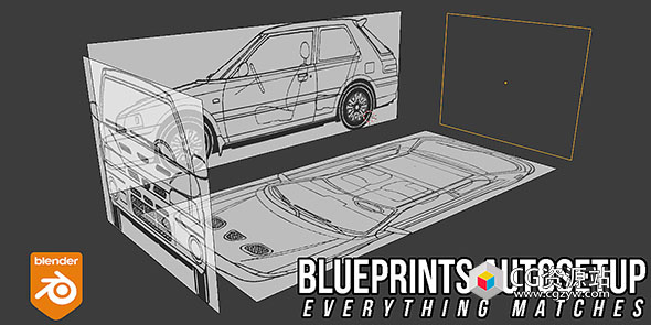 Blender蓝图参考图片自动放置插件 Blueprint AutoSetup v1.2