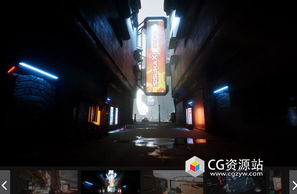 Unreal赛博朋克城市包 Cyberpunk City Pack UE5.1+
