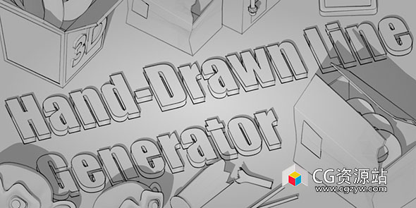 Blender手绘线条风格生成器插件 Hand Drawn Line Generator V2.8