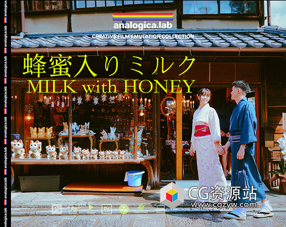 甜蜜奶白粉人像婚礼电影感日系风格LUTs调色预设 Analogica Lab – Milk with Honey-图片1