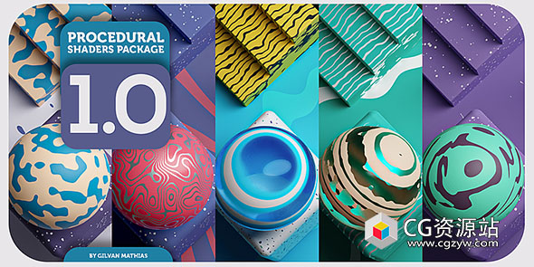 Blender22个程序化着色器资产预设 Procedural Shader V1.0