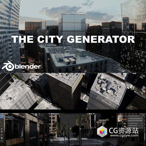Blender程序化城市生成插件 The City Generator V2.4+使用教程-图片1