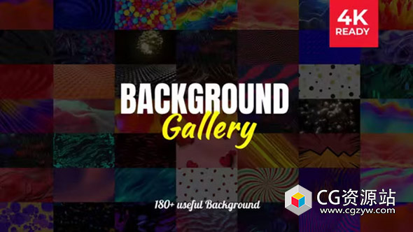 AE模板-180多种4K经典多彩抽象背景动画 Background Gallery