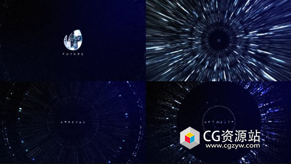 AE模板-科技感HUD背景logo展示动画 HUD Logo Reveals
