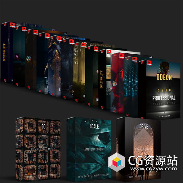 视频编辑包LUTs调色预设镜头光晕音效视频转场预设 All-in-one Creator Bundle NEW-图片1