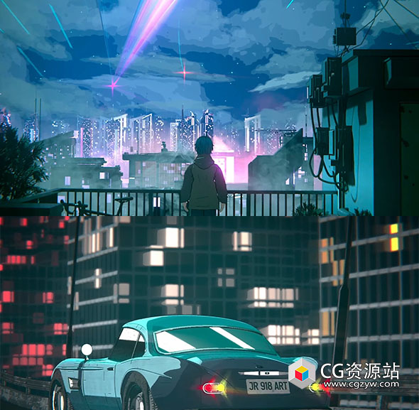 Blender制作动漫风格环境场景中高级视频教程+中英文字幕