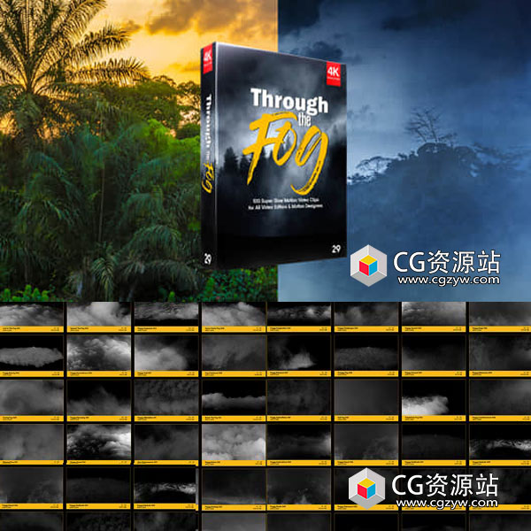 100组4K烟雾流动气氛渲染特效合成视频素材 Through The Fog BBV29-图片1