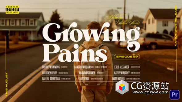 PR模板-电影标题排版片头 Conor Cinematic Titles