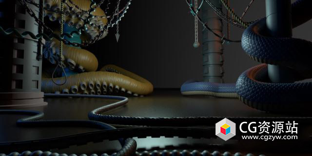 Blender插件管道绳索曲线细节生成器 Handy Curve Profile V1.5