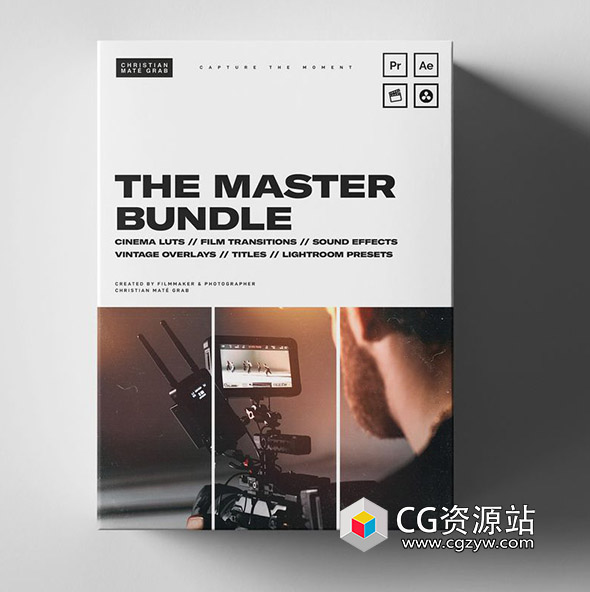 350多种视频编辑资产LUT音效视频转场叠加层 Christian Mate Grab The Master Bundle