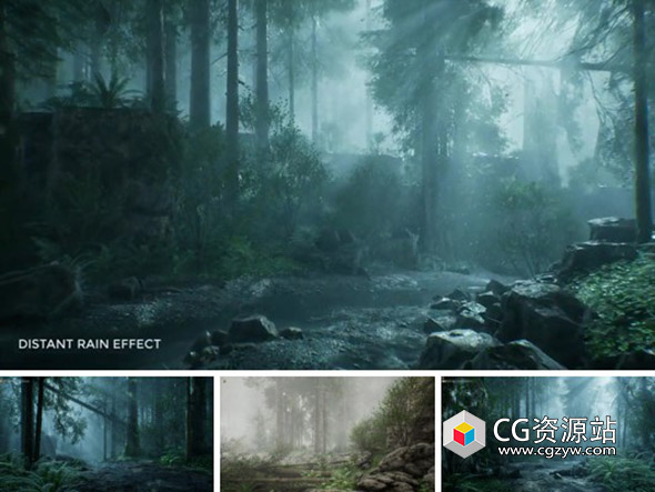 Unreal森林草木岩石河流3D模型 The Forest v1.5 UE5.1+