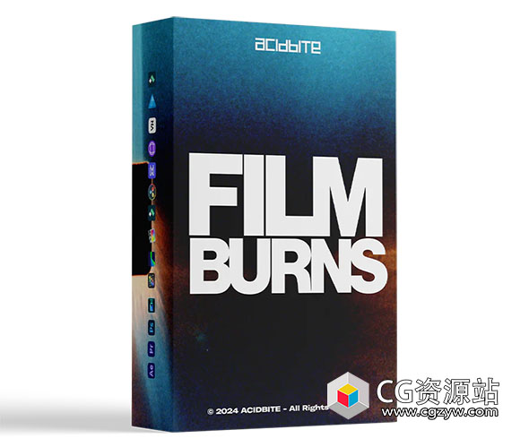 16组复古电影柯达胶片灼烧边框4K视频素材 AcidBite – Film Burns