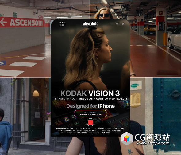 柯达系列电影胶片LUT视频调色预设 Kodak Vision 3 Lut for iPhone-图片1