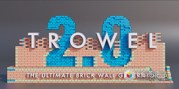 Blender建筑砖墙效果生成插件 Trowel V2.5