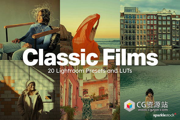 20款经典复古胶片电影LUT调色和Lightroom预设20 Classic Films LUTs & Lightroom Presets-图片1