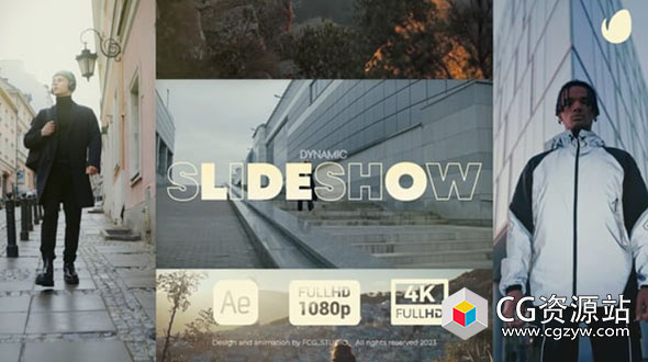 AE模板-时尚分屏幻灯片视频片头 Slideshow