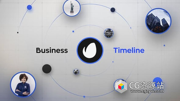 AE模板-企业公司时间线宣传介绍片头 Business Company Timeline