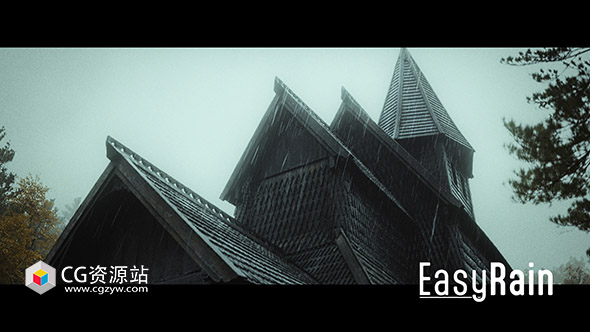 Unreal逼真雨景下雨插件 EasyRain UE5.3-5.6+含中文字幕教程