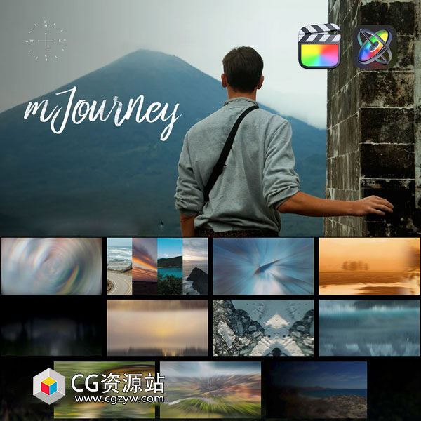 FCPX+达芬奇插件-短视频剪辑VLOG文字标题箭头图标视频特效转场预设 mJourney-图片1