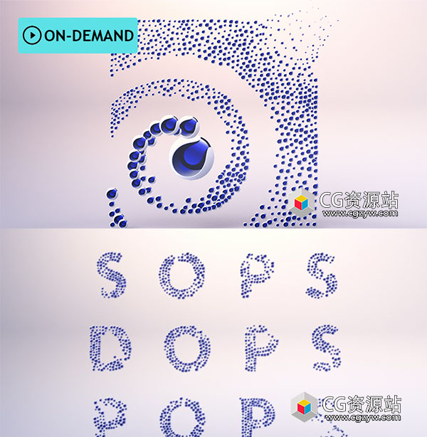 Houdini模拟C4D几何运动图形动画特效教程+中英文字幕