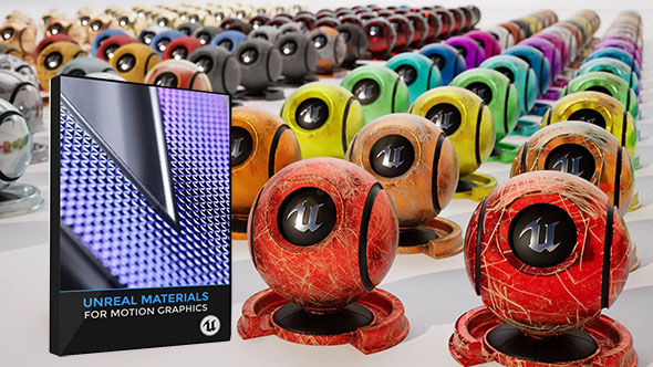 Unreal 340组虚幻动态图形材质4K高清PBR材质库 UE5.0+（含使用教程）-图片1