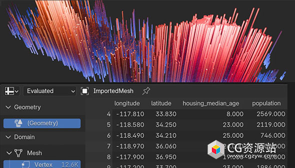 Blender导入CSV数据表格插件 CSV Importer v0.1.4 Win