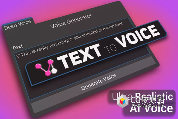 Unity生成式AI文本转语音 DeepVoice AI – Text To Voice v2.1.3