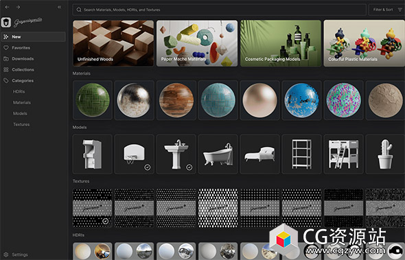 GSG灰猩猩C4D预设Arnold/Redshift材质预设HDRI 3D资产合集-图片1