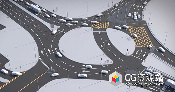 Houdini 18交通系统模拟教程 VEX Traffic Simulation in Houdini 18