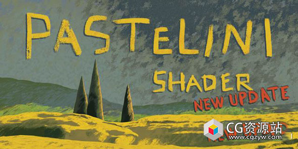 Blender手绘素描粉彩画着色器资产预设 Pastelini Shader V1.0