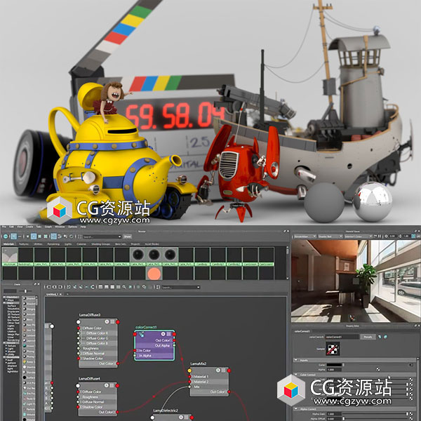 RenderMan灯光照明渲染设置Maya基础教程+中英文字幕
