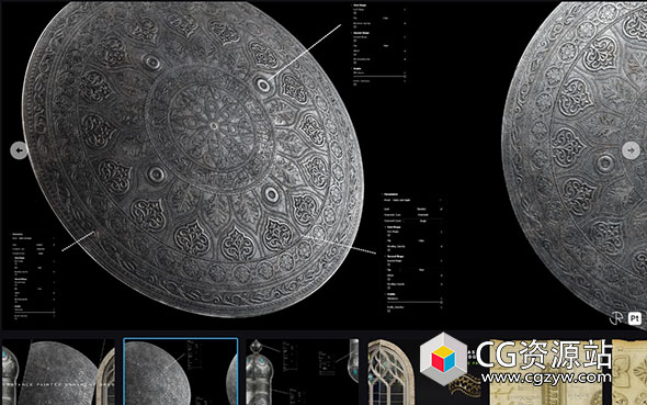 Substance古典花纹图案笔刷预设 Substance Painter Ornament Path Tool brush