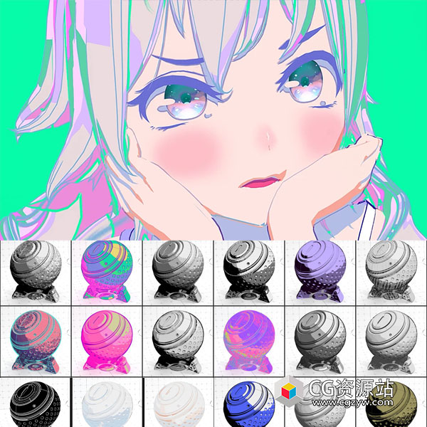 30组Redshift卡通着色器RS材质球C4D预设+中文字幕教程-图片1