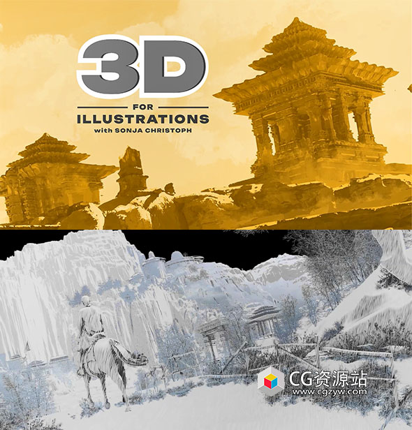 Blender 3D插画分步指南视频教程+中英文字幕 3D for Illustrations