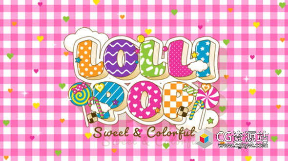 AE模板-卡通动漫糖果风格文字标题动画 Candy Colorful Titles