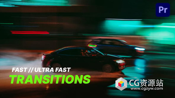 PR模板-100多种快速视频无缝转场预设 Fast Transitions for Premiere Pro