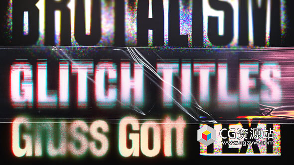 AE模板-9款故障文字标题动画 Glitch Text Titles